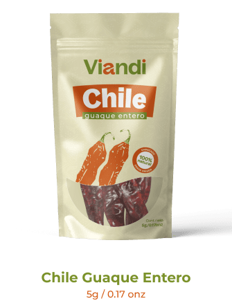 Producto de viandi entero de guaque de chile